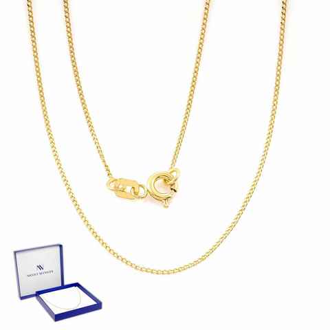 Nicole Manson Goldkette 585 Gold Ketten 14K 40cm - 60cm Echtgold Goldkette, Panzerkette Massiv