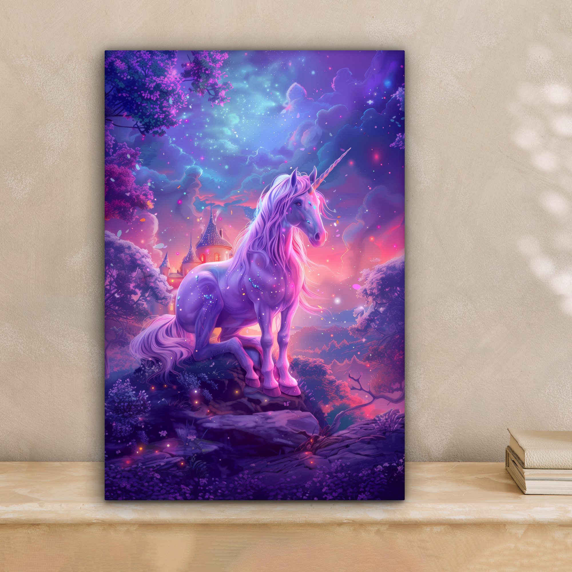 OneMillionCanvasses® Leinwandbild Einhorn - Fantasie - günstig online kaufen