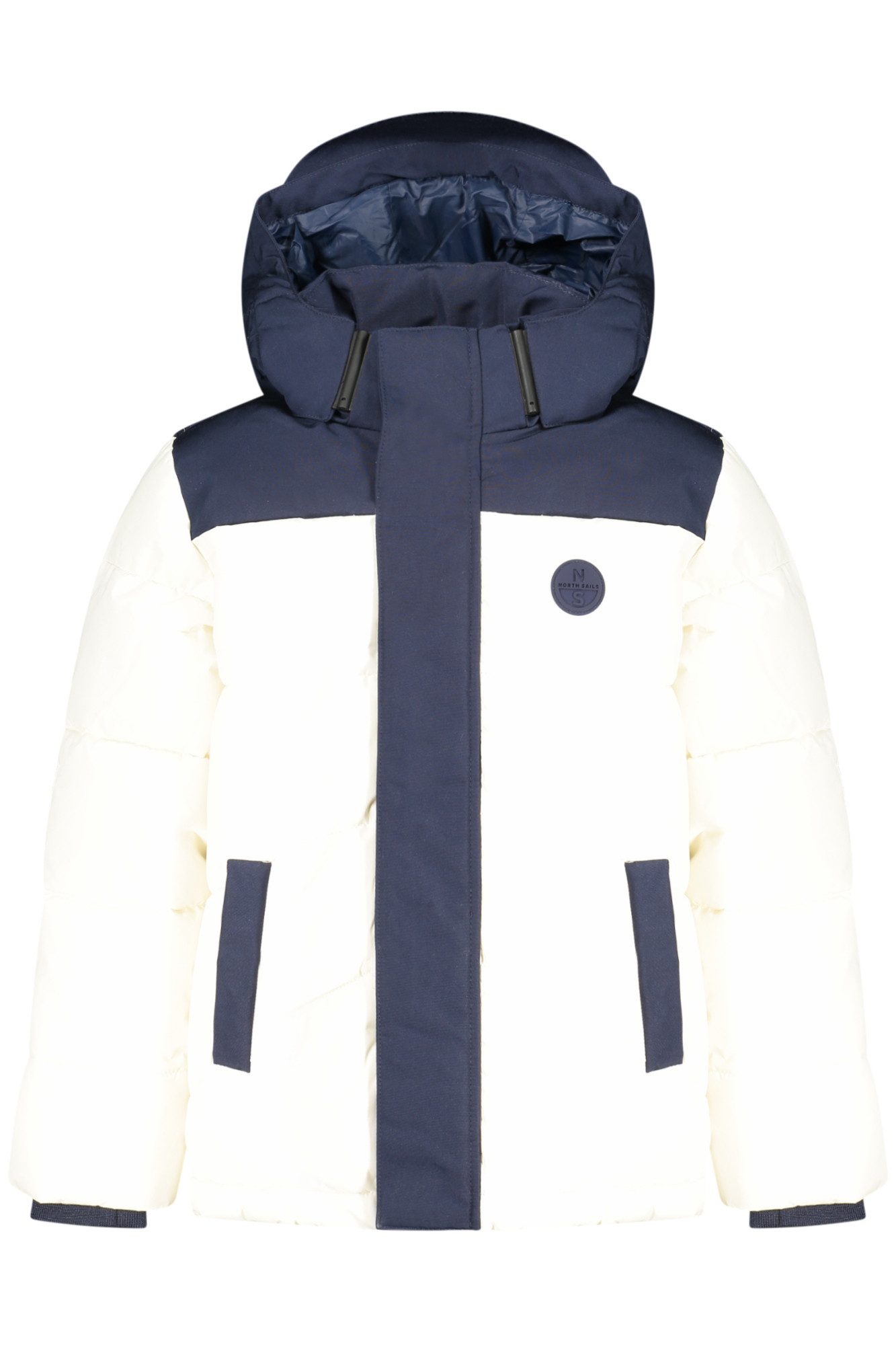 North Sails Outdoorjacke Weiße Kinderjacke mit abnehmbarer Kapuze aus recycelten Fasern