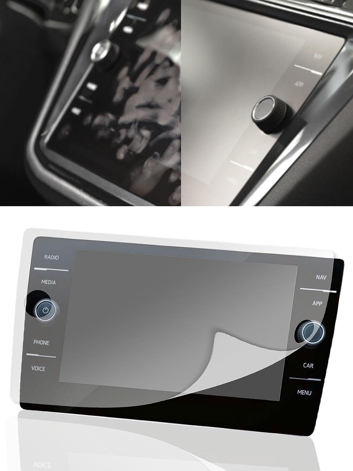 DISSKIN Displayschutzfolie DISSKIN Displayschutzfolie für VW T-Cross Discover Media ab 2024 MATT für Discover Media, 1 Stück, Anti-Fingerabdruck-Beschichtung