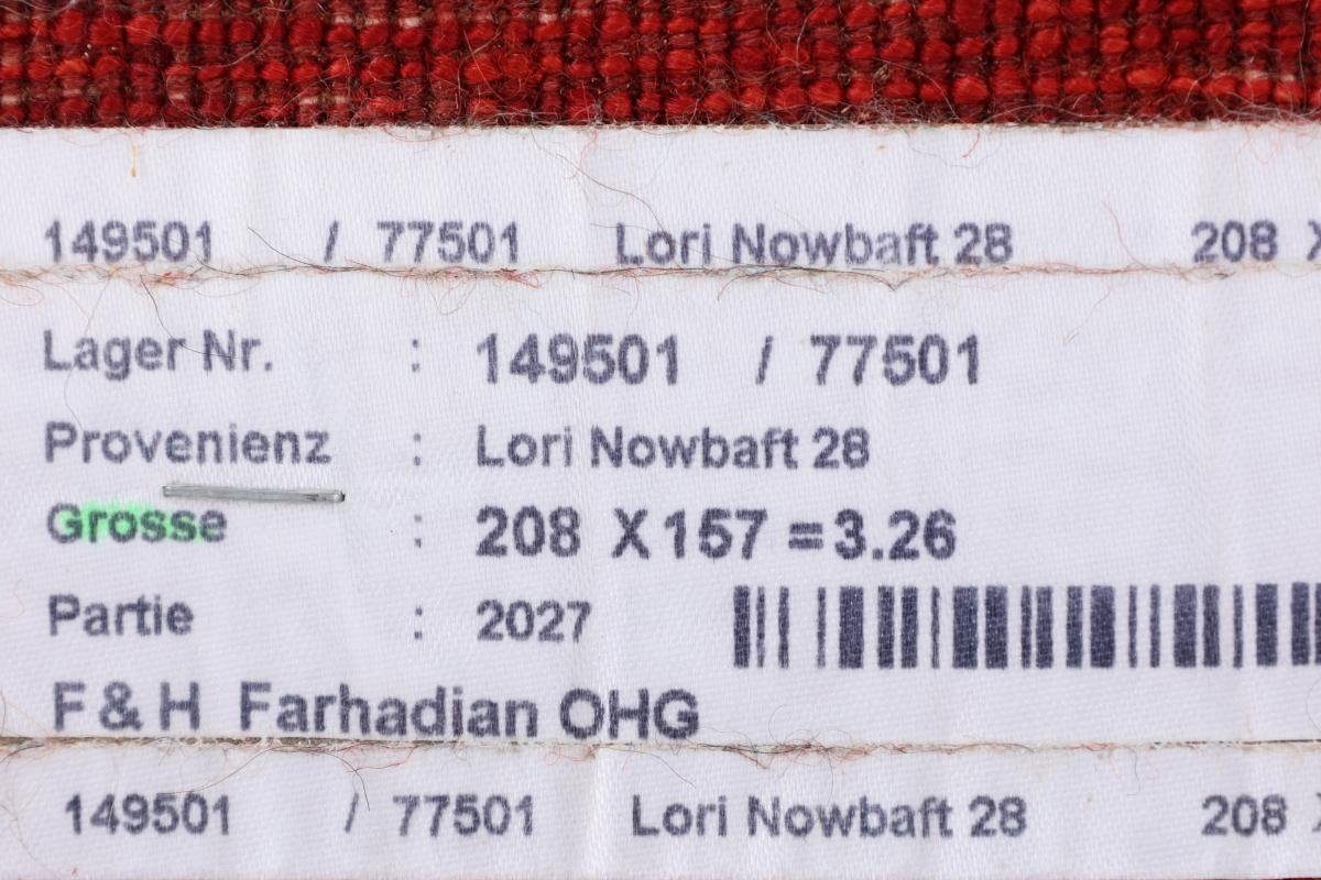 Orientteppich Perser Gabbeh Loribaft Nowbaft rechteckig, 12 Höhe: Trading, mm 156x207 Handgeknüpfter Nain Moderner