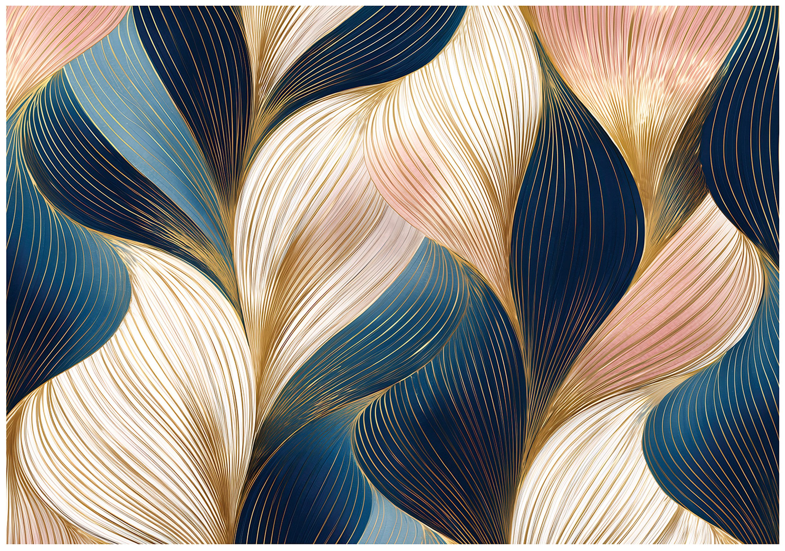 Wallarena Fototapete Art Deco Abstrakt - Mehrfarbig - Modern - Vlies - Schlafzimmer, glatt, (2 St), 100x70cm