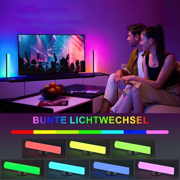 KUGI LED Lichtleiste TV E-Sport bunte Farbwechsel-Lichtleiste Gaming-Ambientebeleuchtung, RGB-Farbwechsel-Streifenlicht, Touch-Umgebungsbeleuchtung auf dem Desktop Drei Einstellmodi, 2 Montagemethoden RGB-Nachtlicht