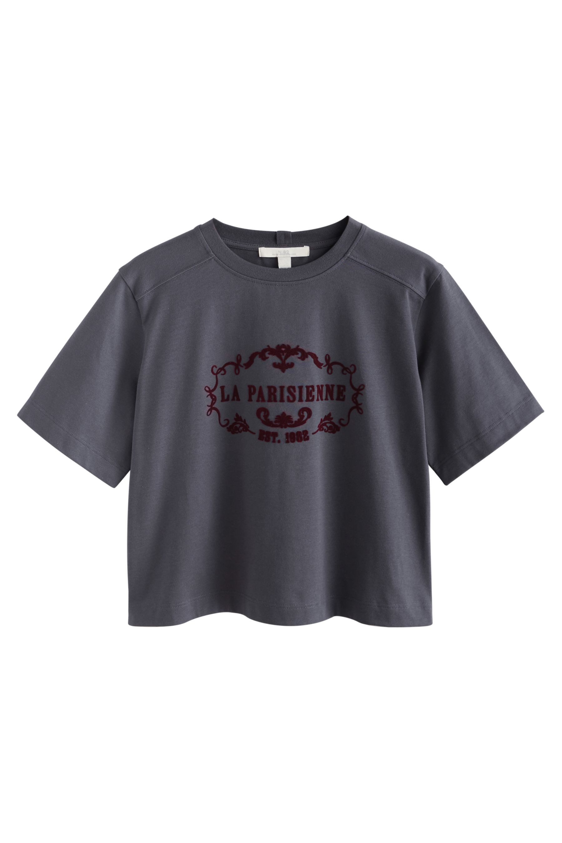 T-Shirt Schweres T-Shirt mit Rundhalsausschnitt, Grafik