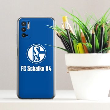 DeinDesign Handyhülle FC Schalke 04 Blau, Xiaomi Redmi Note 10 5G Silikon Hülle Bumper Case Handy Schutzhülle
