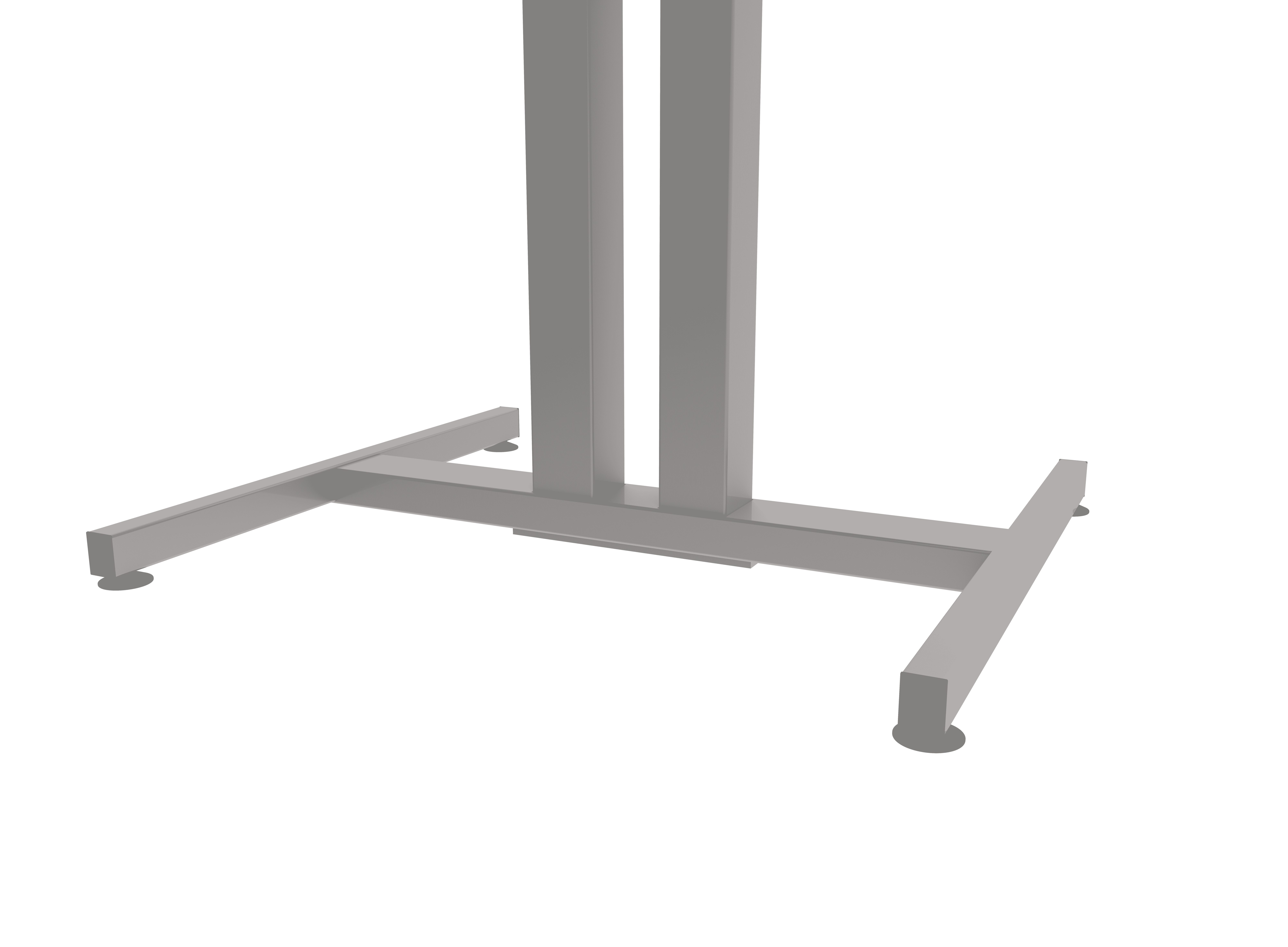 Schaff Schreibtisch Schaff Schreibtisch – Weiß, höhenverstellbar, Gestell Schwarz/Silber