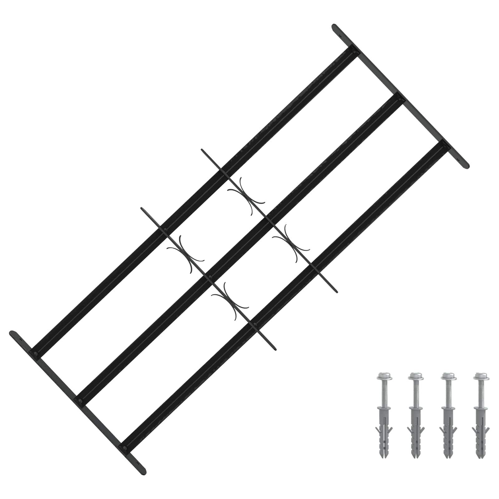 vidaXL Fenster Sicherheitsgitter für Fenster mit 3 Querstangen 3 pcs 63-114 cm, (3 St)
