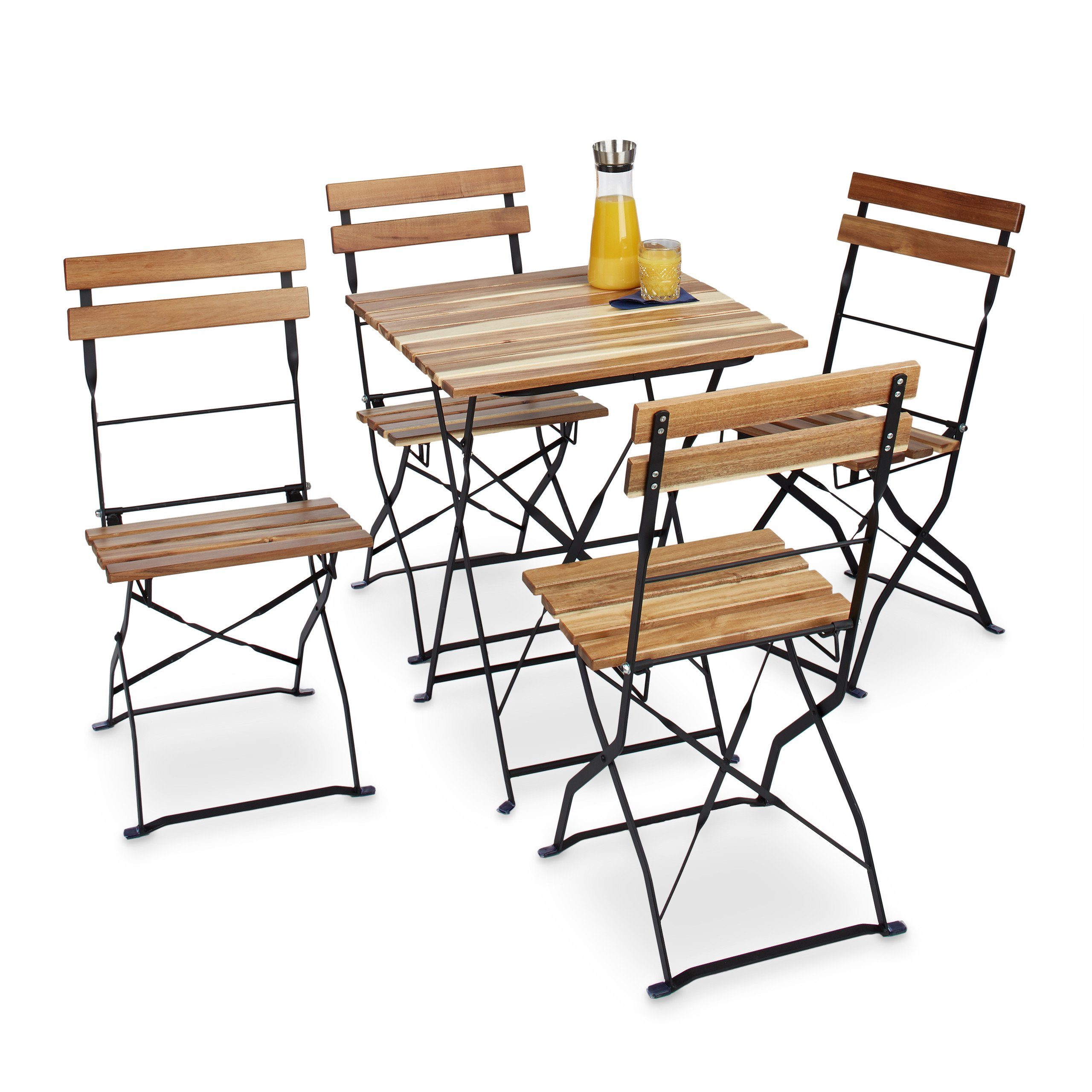 Gartenstuhl 4er Set Natur