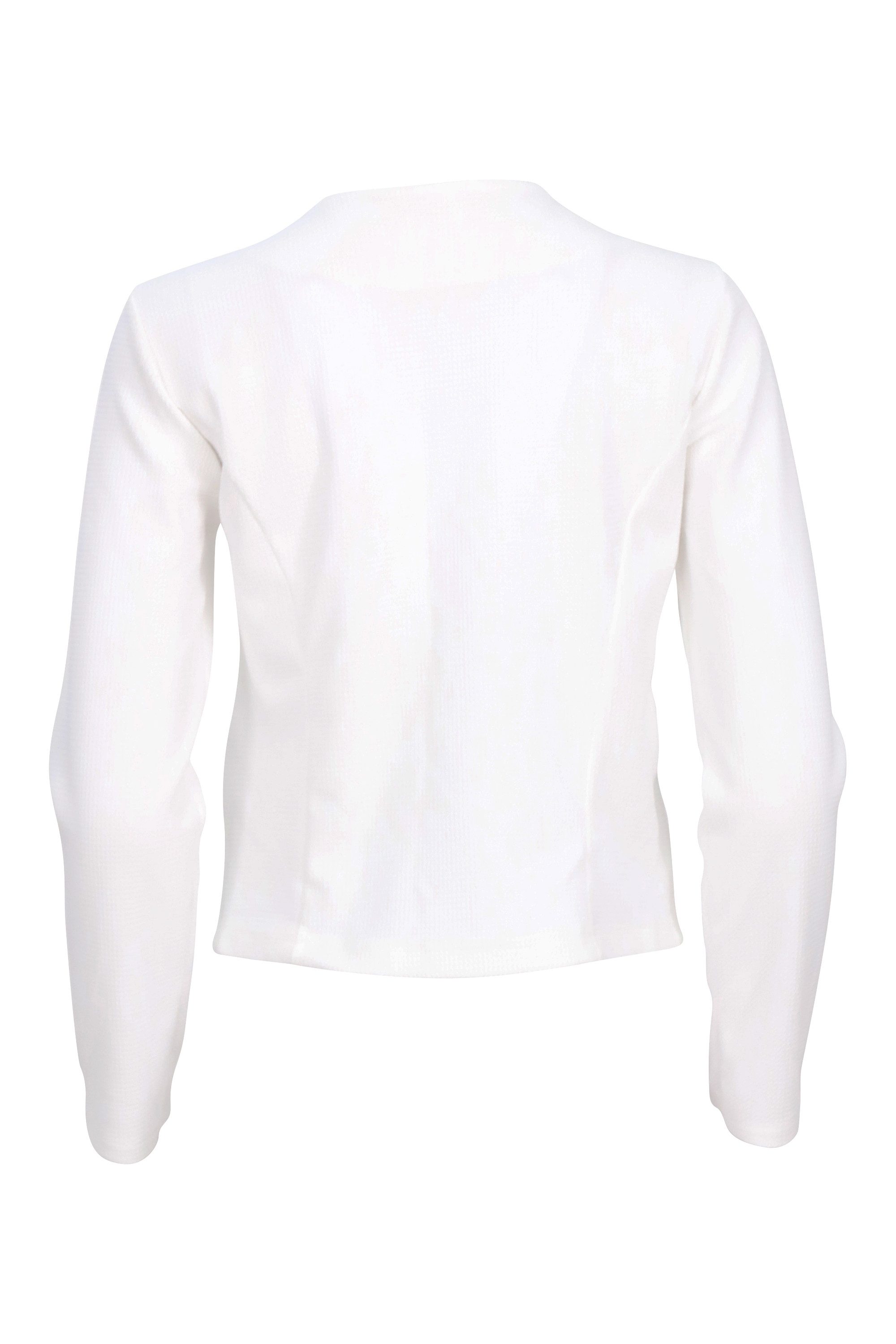 malito more than fashion Jackenblazer malito Damen Blazer ohne Kragen, Sakko im Basic Look, Kurzjacke mit Sweatblazer im Basic-Look