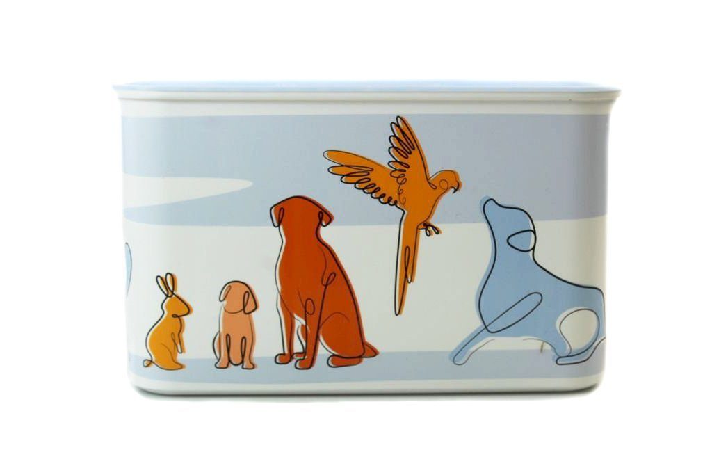 Tupperware Quadro 1,3 L Vorratsdose – Rot/weiß Mit Mohnblumen-Muster, Luftdicht & Spülmaschinenfest