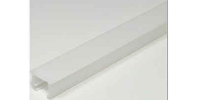 L&S Möbelbeschlag LED Nutprofil Nutprofil Nutmaß 14x10 mm Einbau Kunststoff Opal