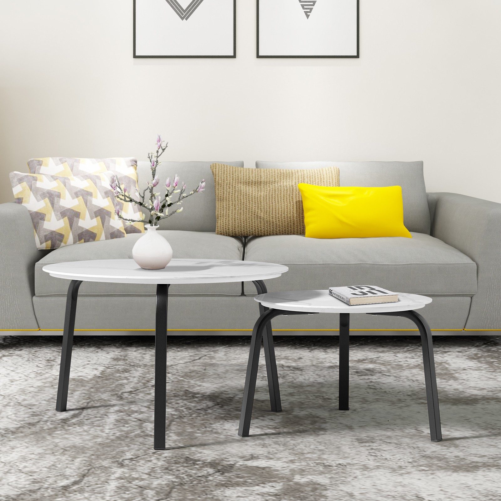 STILVORA Couchtisch Satztisch Beistelltisch Sofatisch Wohnzimmertisch günstig online kaufen