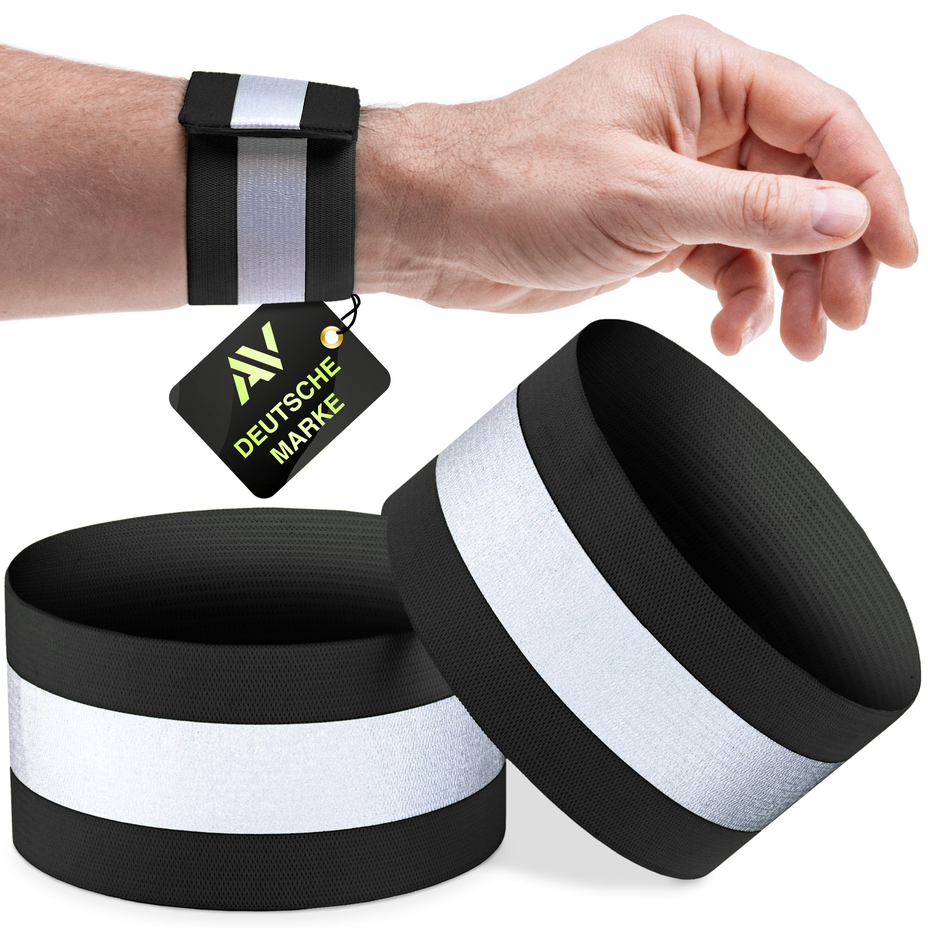 Reflektorband reflektierendes Armband Reflektor Schnapparmband Fahrrad Joggen