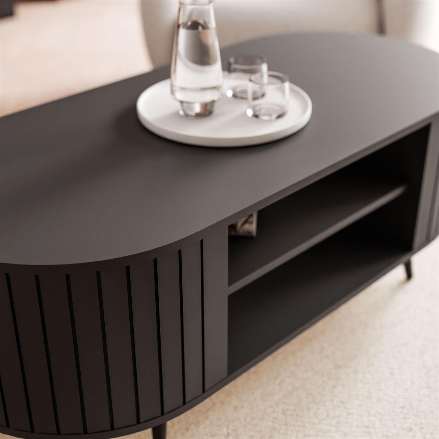 Lookway Couchtisch ELODIE II mit Ablage (1x Couchtisch), 104x45x56 cm – Bild 3 von 5