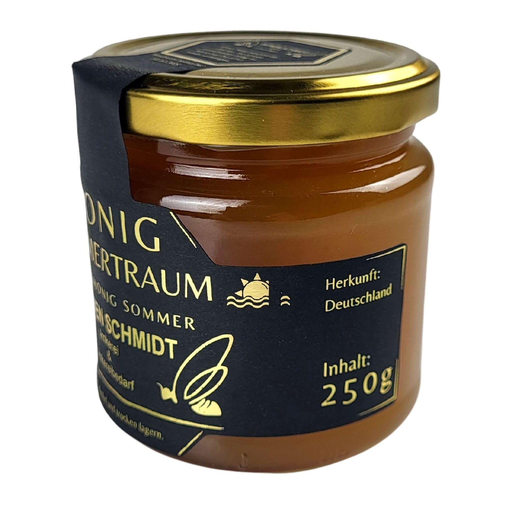 BIENEN SCHMIDT Honig "SOMMERTRAUM" 250 g im Glas, 1 x 250 g, Sommerblütenhonig aus Oberfranken, rein und natürlich, deutscher Honig