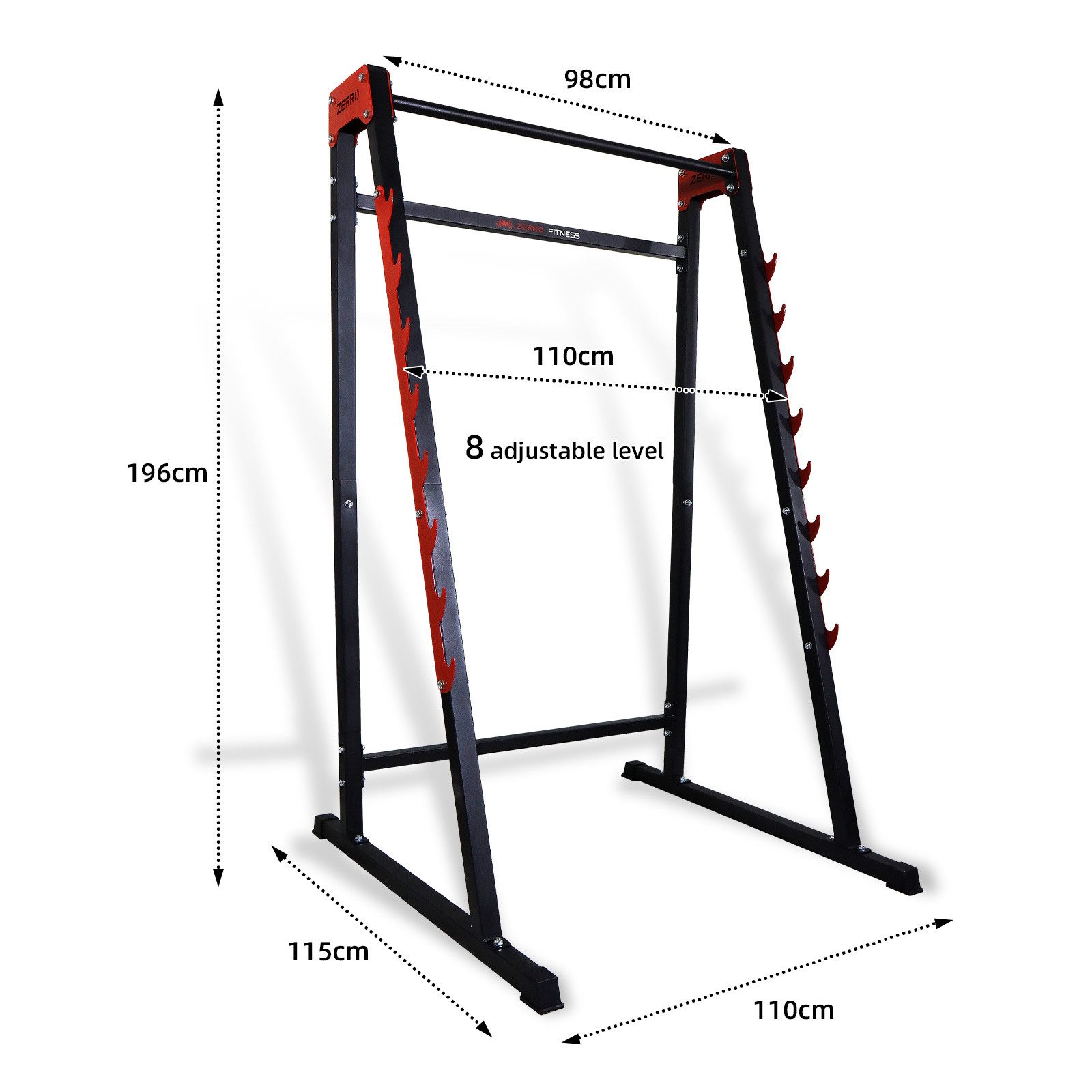 CCLIFE Trainingsstation Squat Rack Langhantelständer Kniebeugenständer 8-Stufen bis 160kg