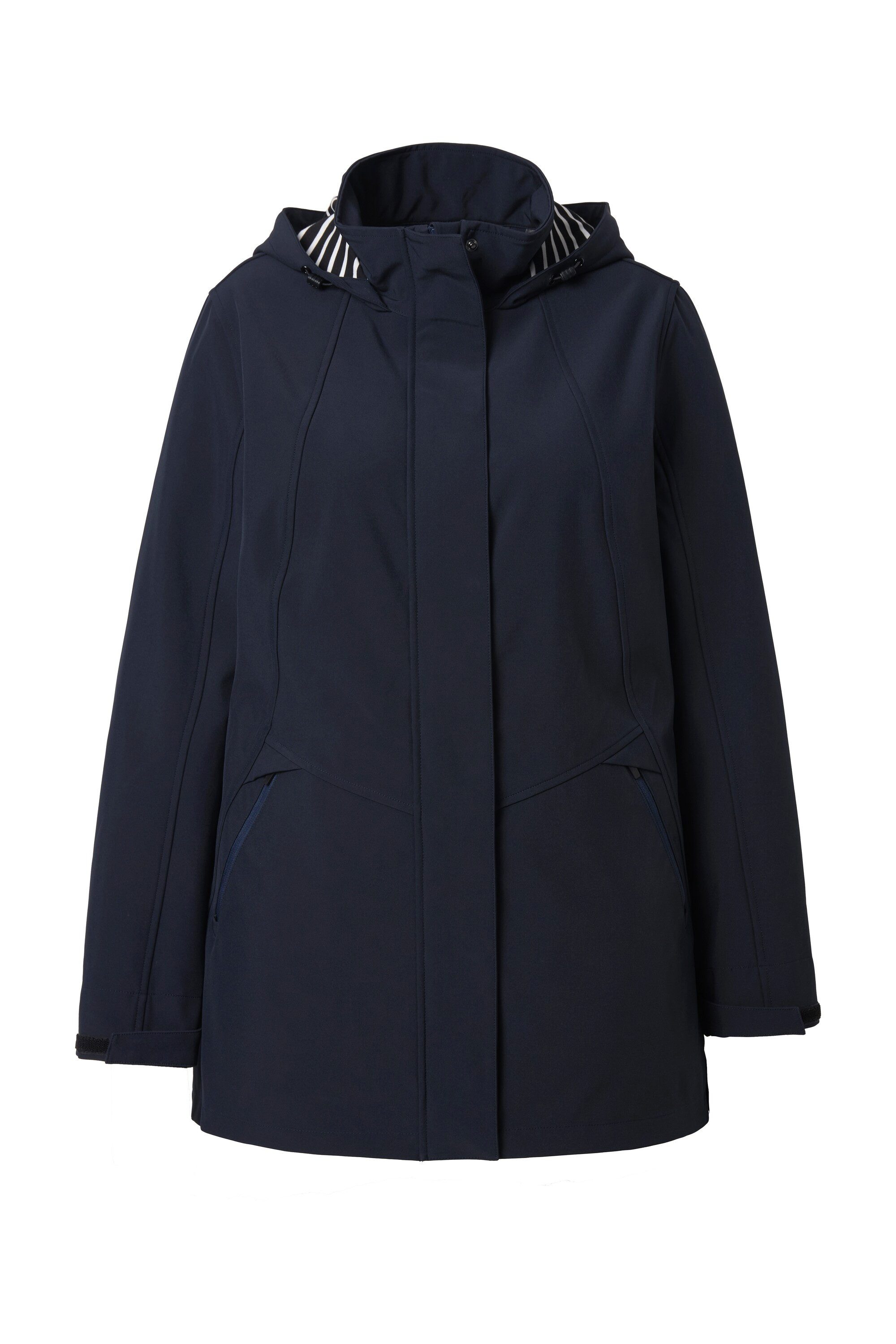 Ulla Popken Softshelljacke HYPRAR Softshelljacke A-Linie wasserdicht Kapuze günstig online kaufen