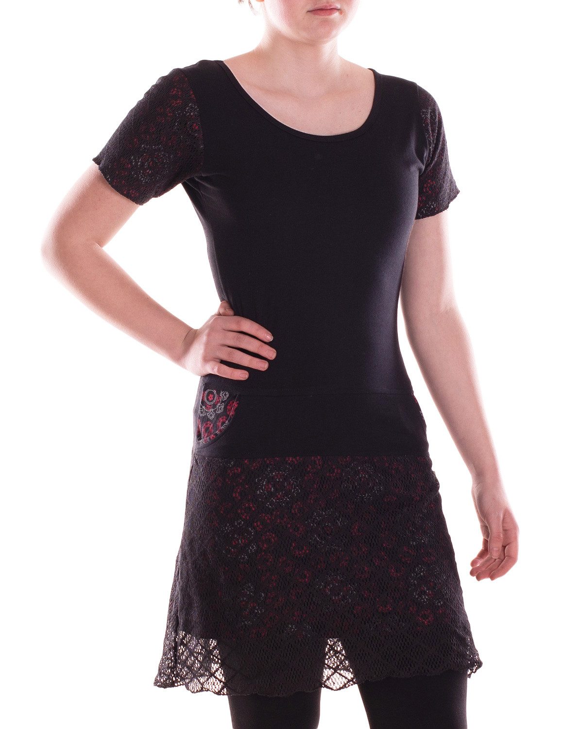 Vishes Sommerkleid Damen A-Linie Kleid Baumwolle günstig online kaufen