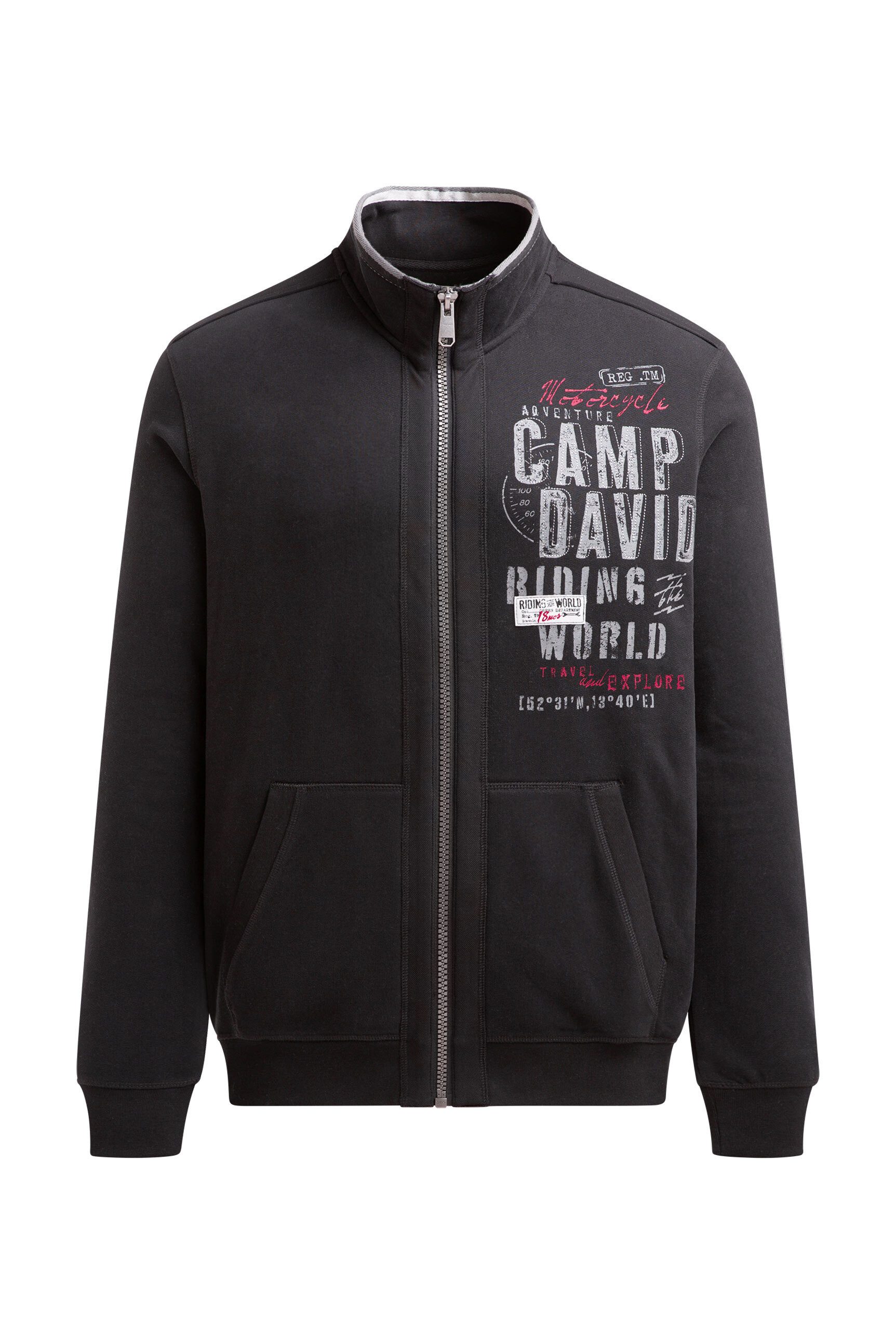 CAMP DAVID Sweatjacke mit Stehkragen günstig online kaufen