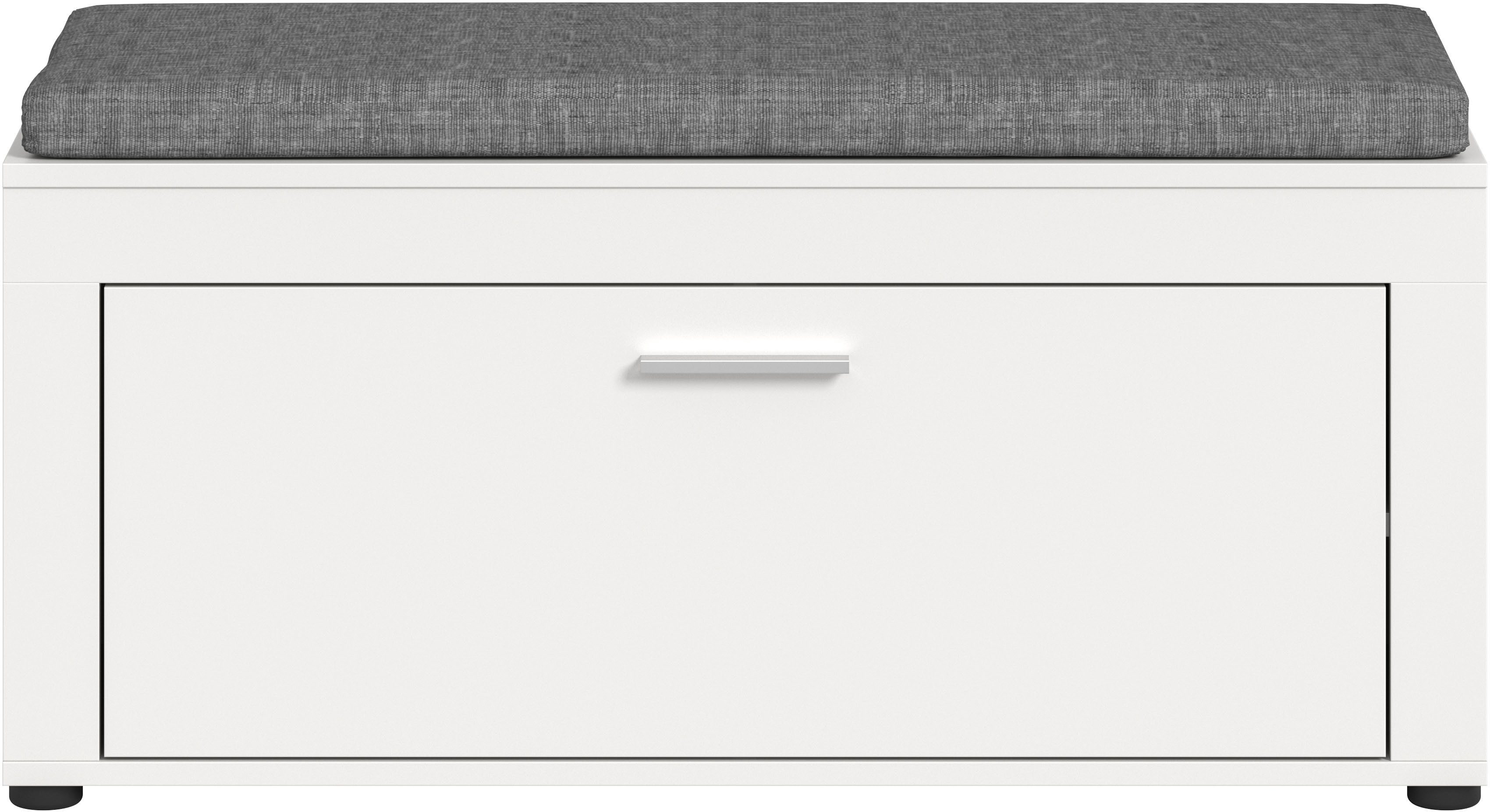 OTTO home Sitzbank AOSTA, Breite 100cm, inkl. Sitzkissen, 1 Klappe, 2 Fächer (2-St., in verschiedenen Farbausführungen erhältlich, individuell kombinierbar), Garderobenbank, Flurbank, Bank, Dielenbank, Schuhbank, Garderobe