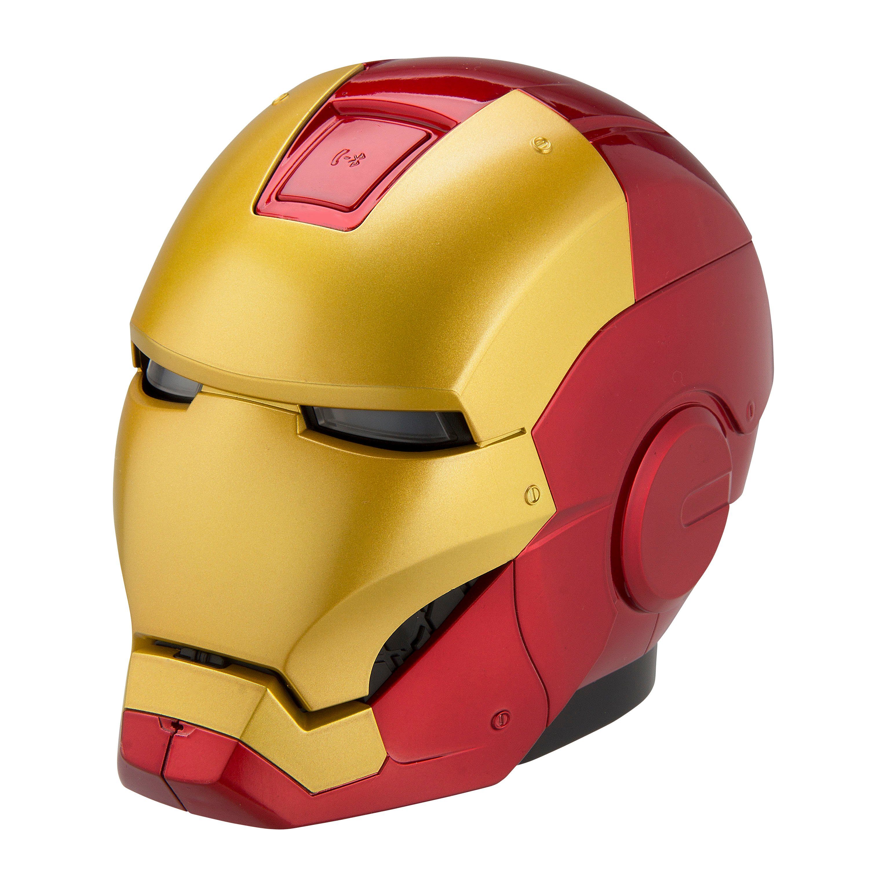 eKids ekids Vi-B72IM Marvel Iron Man Helm Bluetooth Wireless Lautsprecher  mit leuchtenden Augen tragbar Gold/rot Bluetooth-Lautsprecher (Bluetooth,  hochwertiger Klang, Lichteffekte, Bluetooth)