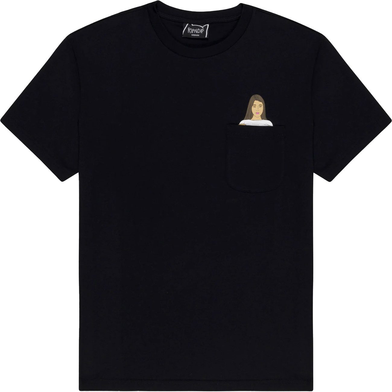 RIPNDIP T-Shirt FLASHING KITTYS POCKET T FLASHING KITTYS POCKET T