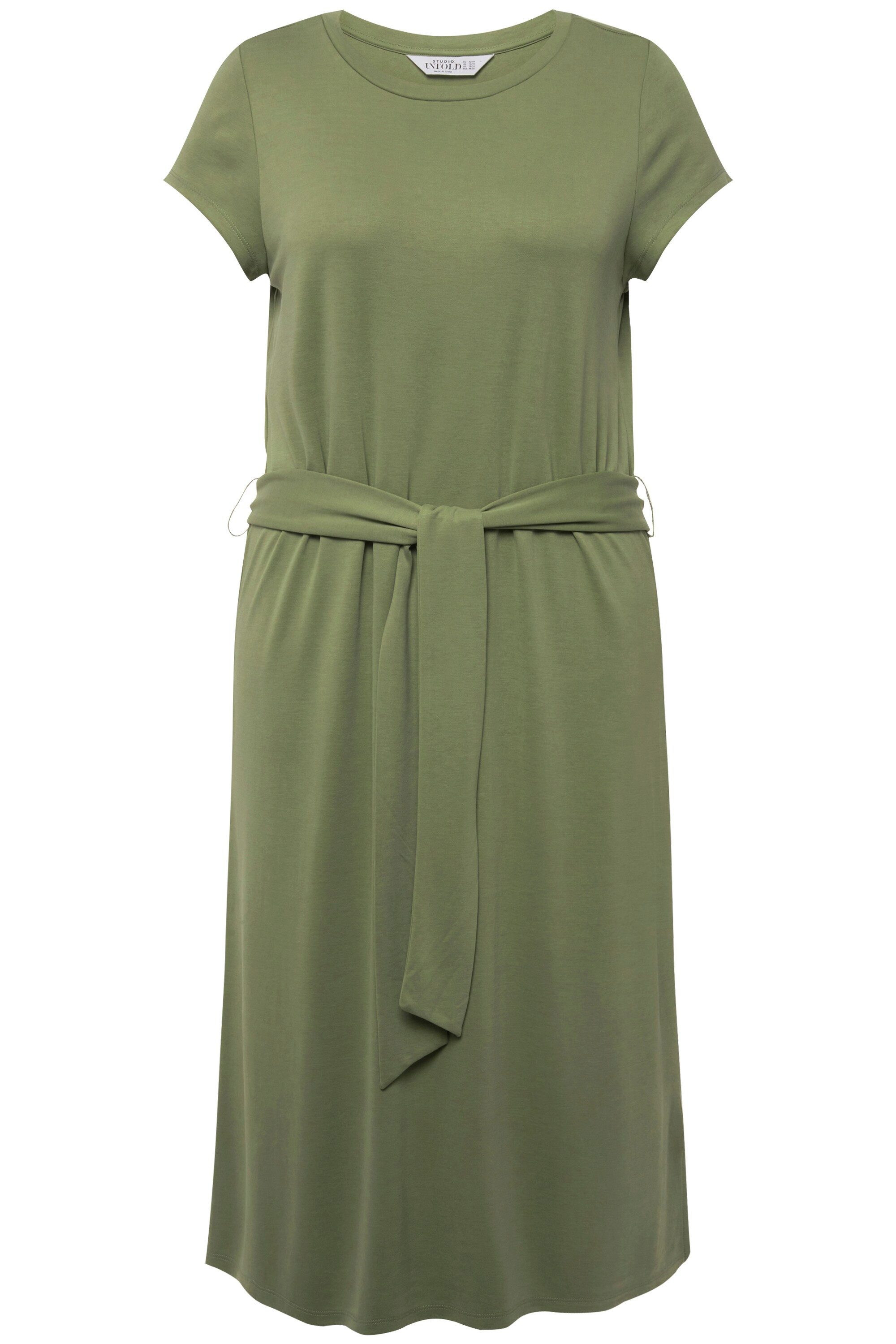 Studio Untold Jerseykleid Midikleid A-Line Jersey Rundhals Halbarm günstig online kaufen