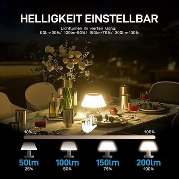 BlingBin LED Solarleuchte 2 in 1 Solar Tischlampe Outdoor & Indoor Tischleuchte, 2 in 1 Aufladung, LED fest integriert, Natürliches Licht, Dimmbar, Tischleuchte, für Tisch garten camping Schlafzimmer