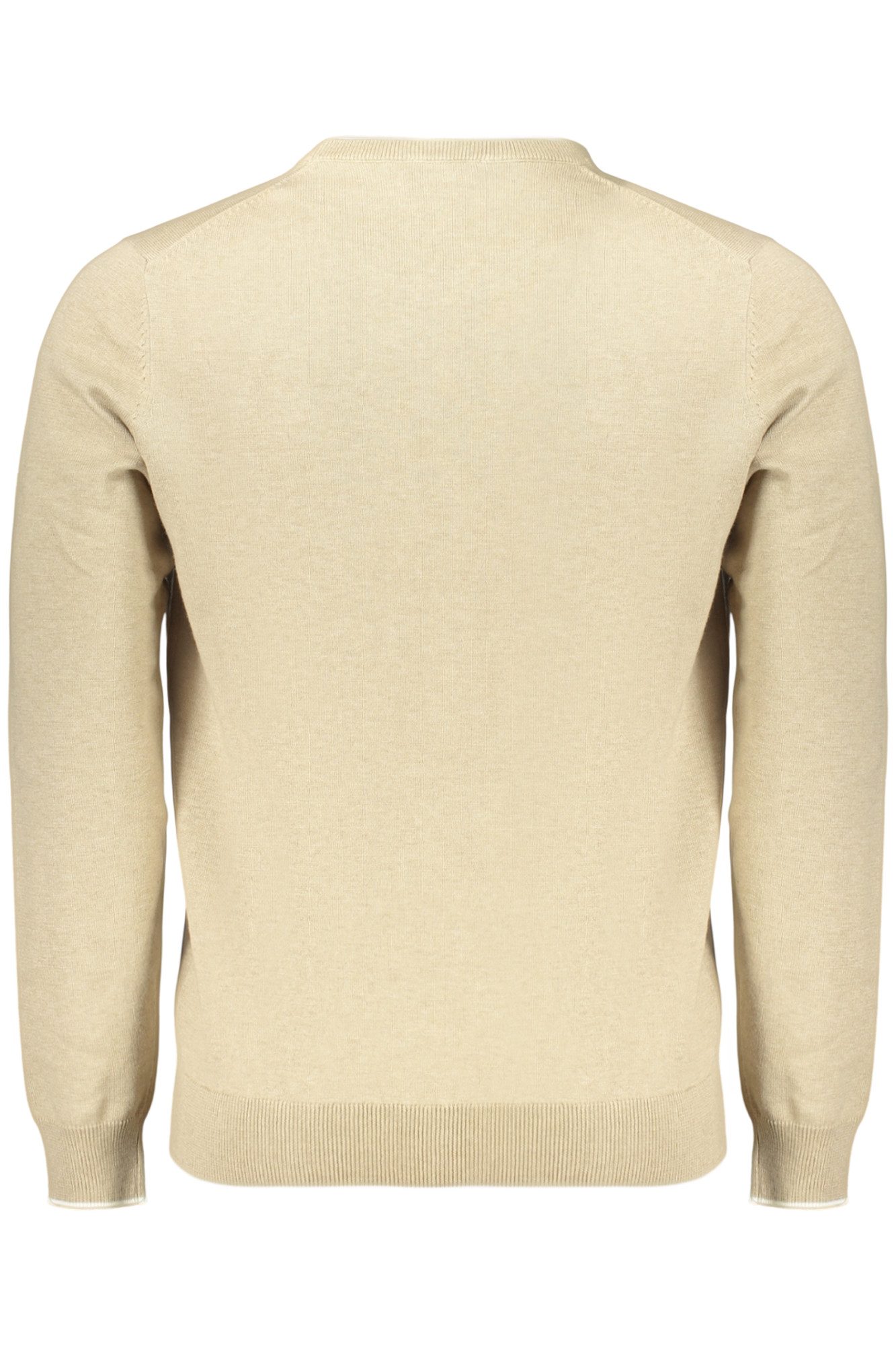 North Sails Strickpullover Beiger Herrenpullover: Nachhaltiges Design mit Kontrast & Stickerei