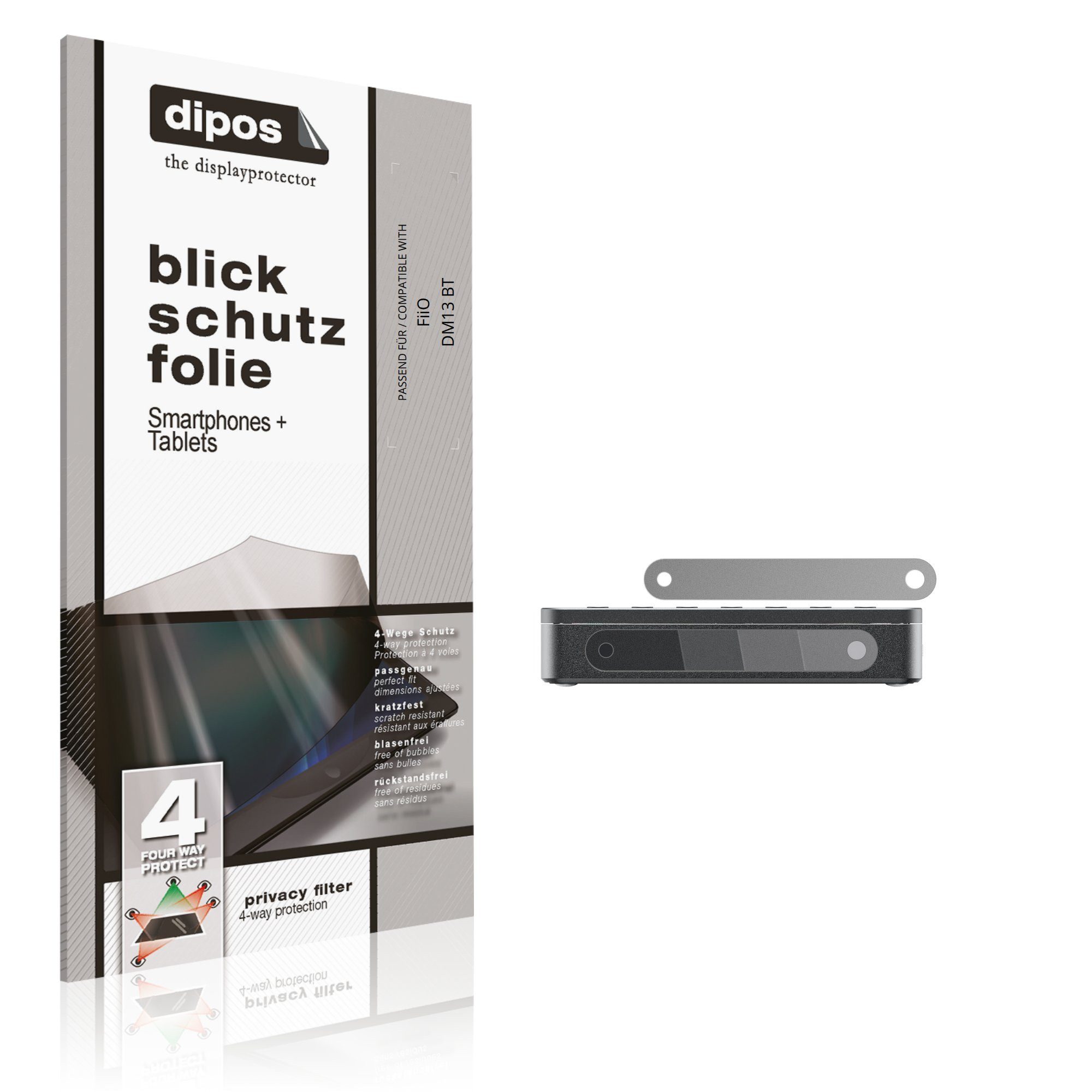dipos Displayschutzfolie Schutzfolie für FiiO DM13 BT, 1 Stück, Displayschutz Schutz Folie Made in Germany