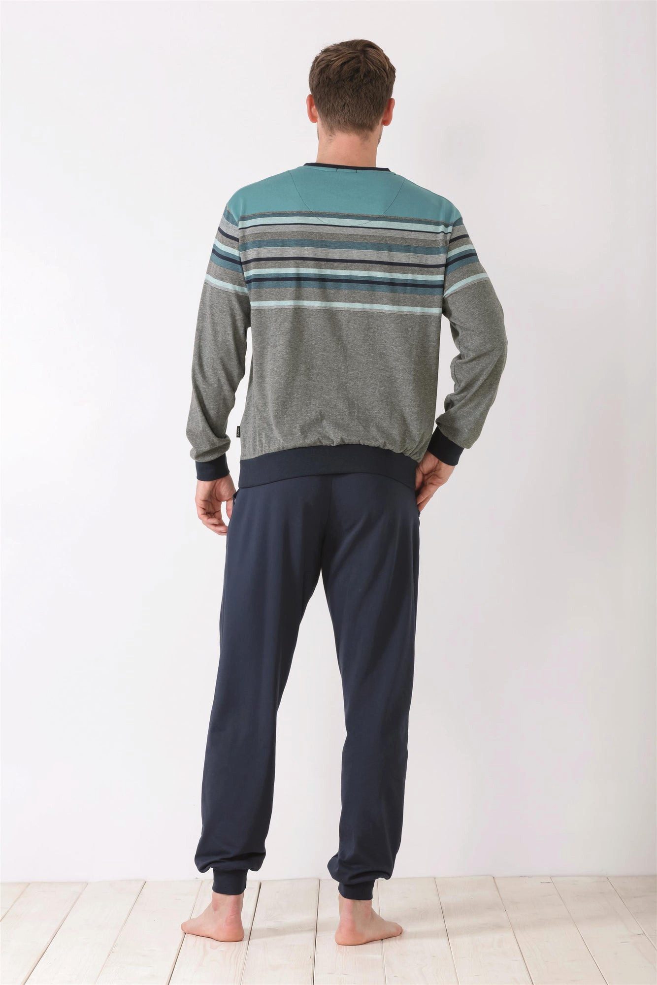 Hajo Schlafanzug Herren Schlafanzug mit Bündchen Klima-Light® Single Jersey günstig online kaufen