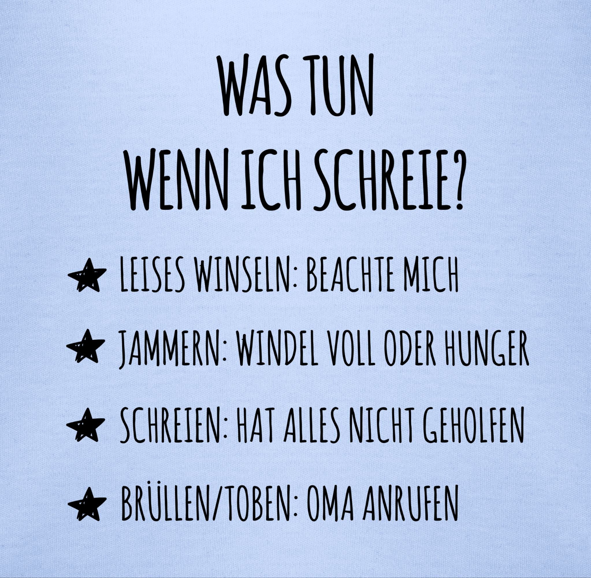 Shirtracer Shirtbody Schreianleitung, was tun wenn ich schreie? Strampler Baby Mädchen & Junge – Bild 2 von 5
