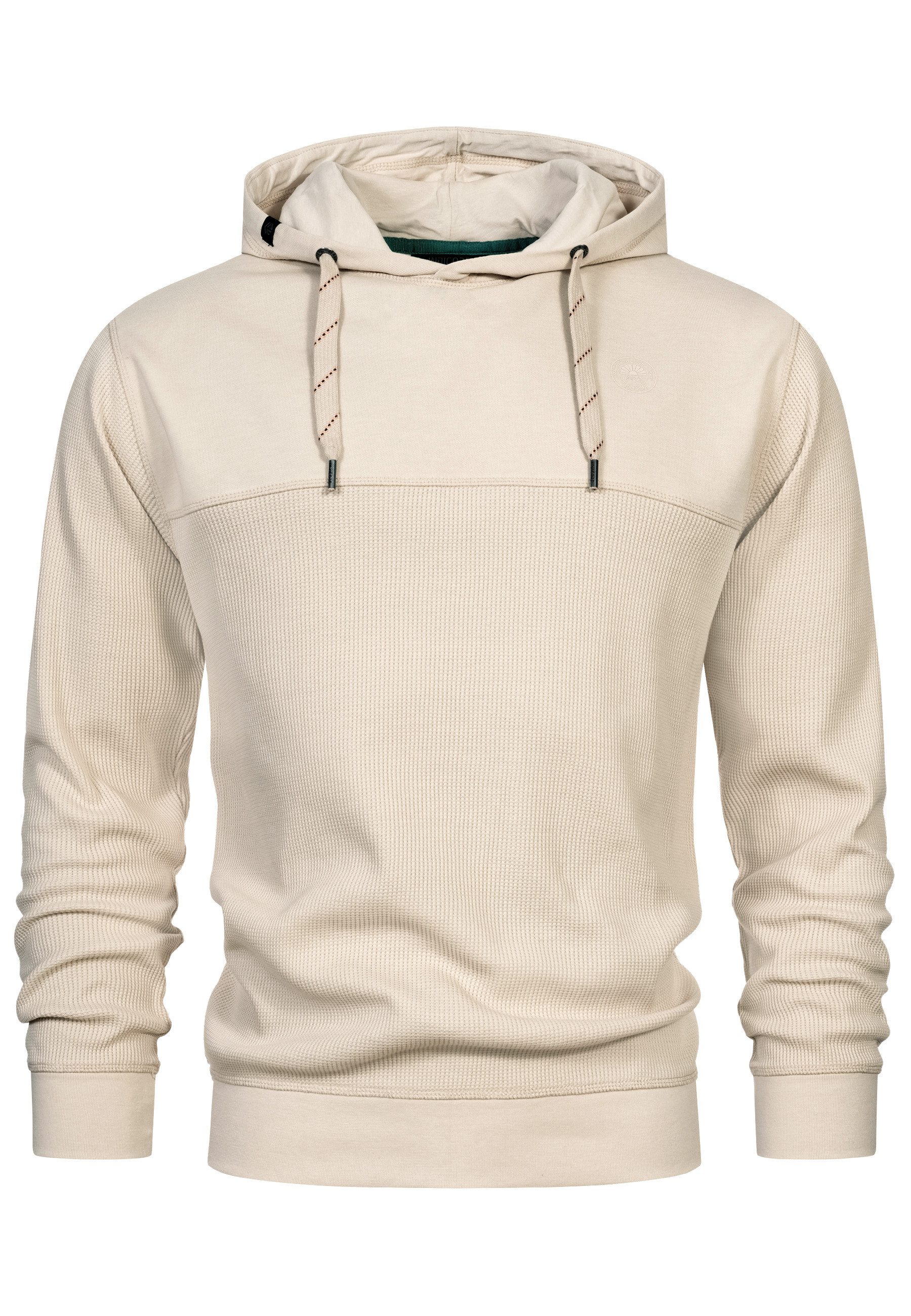 Indicode Hoodie Herren INTommaso Sweatshirt Kapuze Herrenhoodie aus Waffels günstig online kaufen