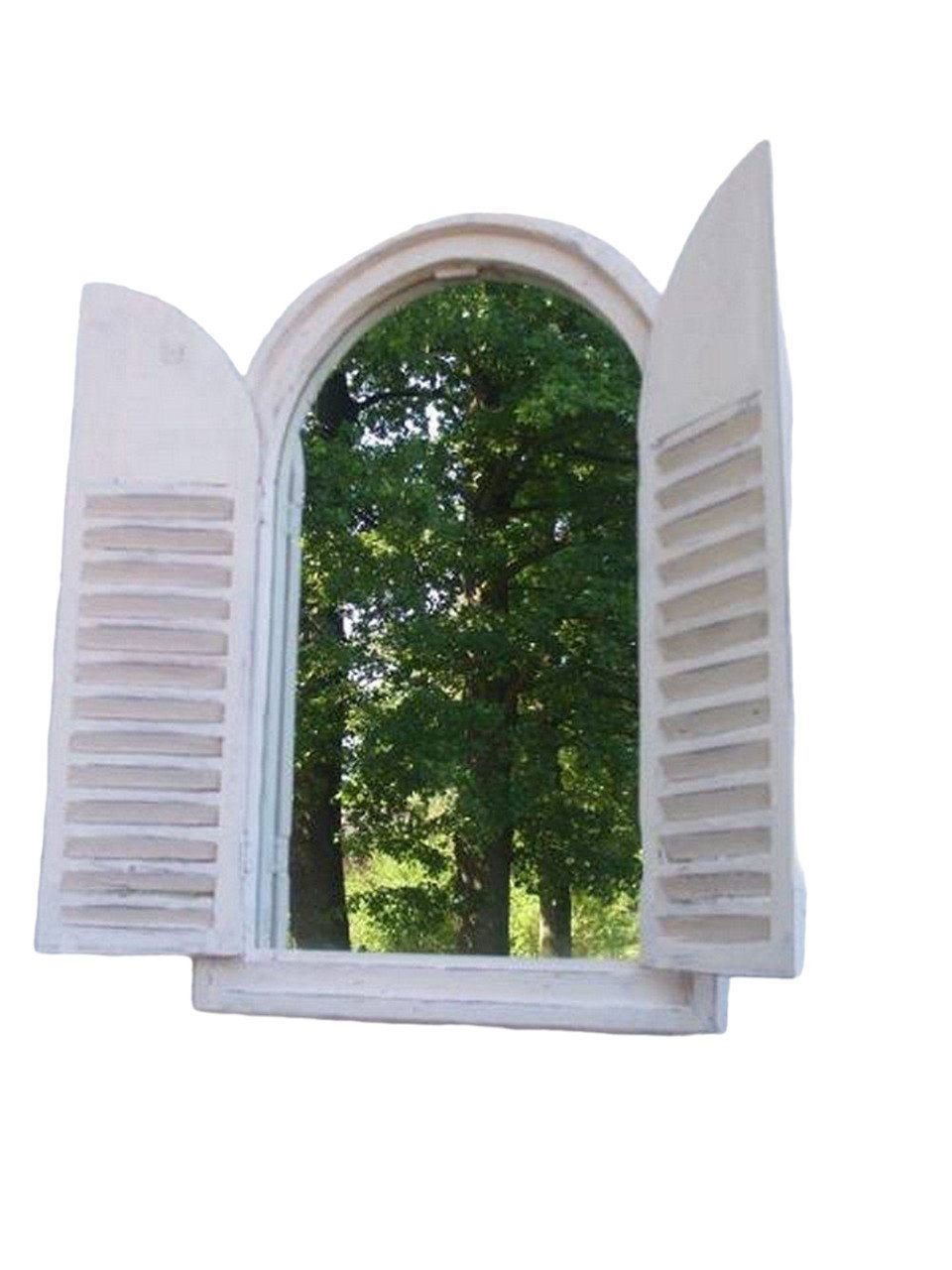 Deko-Impression Wandspiegel Wandspiegel,Fensterläden,Landhausstil, creme,Shabby-Chic (1-St)