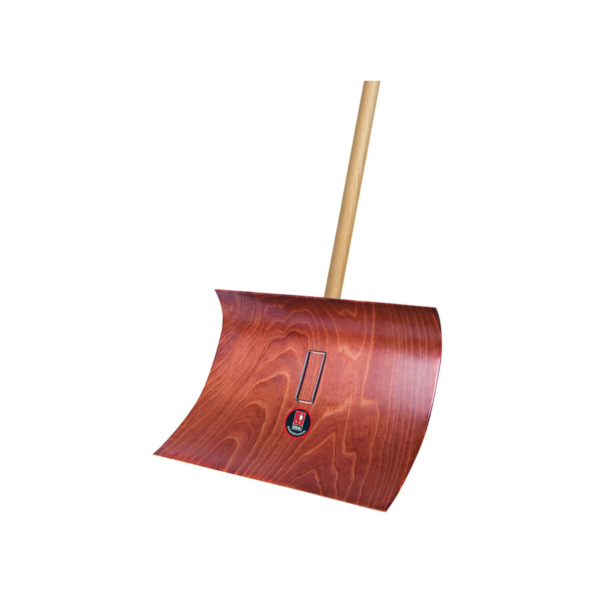 Ideal Gartenhacke Idealspaten Schneeräumer 350 x 550 mm aus Preßholz mit Hartholzstiel