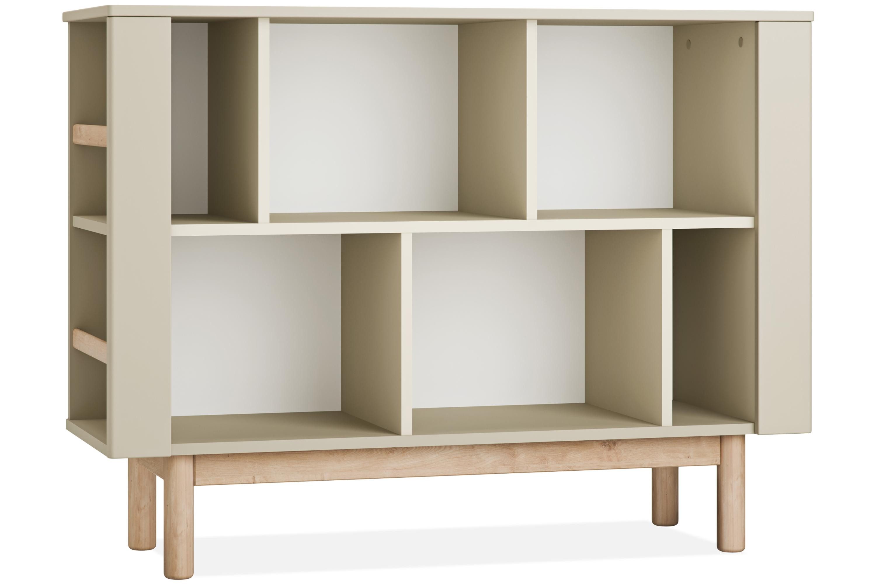 KONSIMO® Kinderregal LOTTI Standregale, offene Fächer, hergestellt in der EU, geräumig, auf Massivholzbeinen