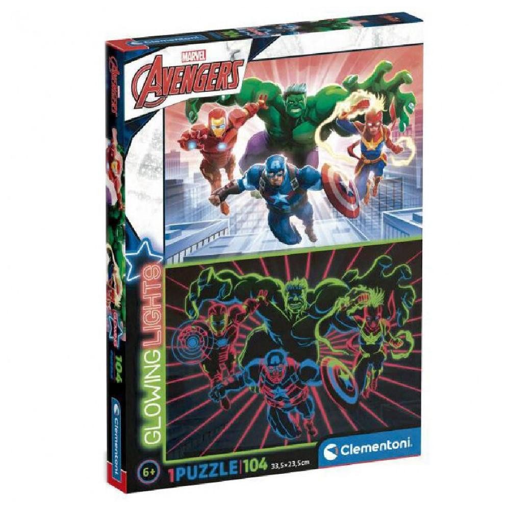 Clementoni® Пазлы Marvel Avengers glowing puzzle 104pcs, Пазлыteile