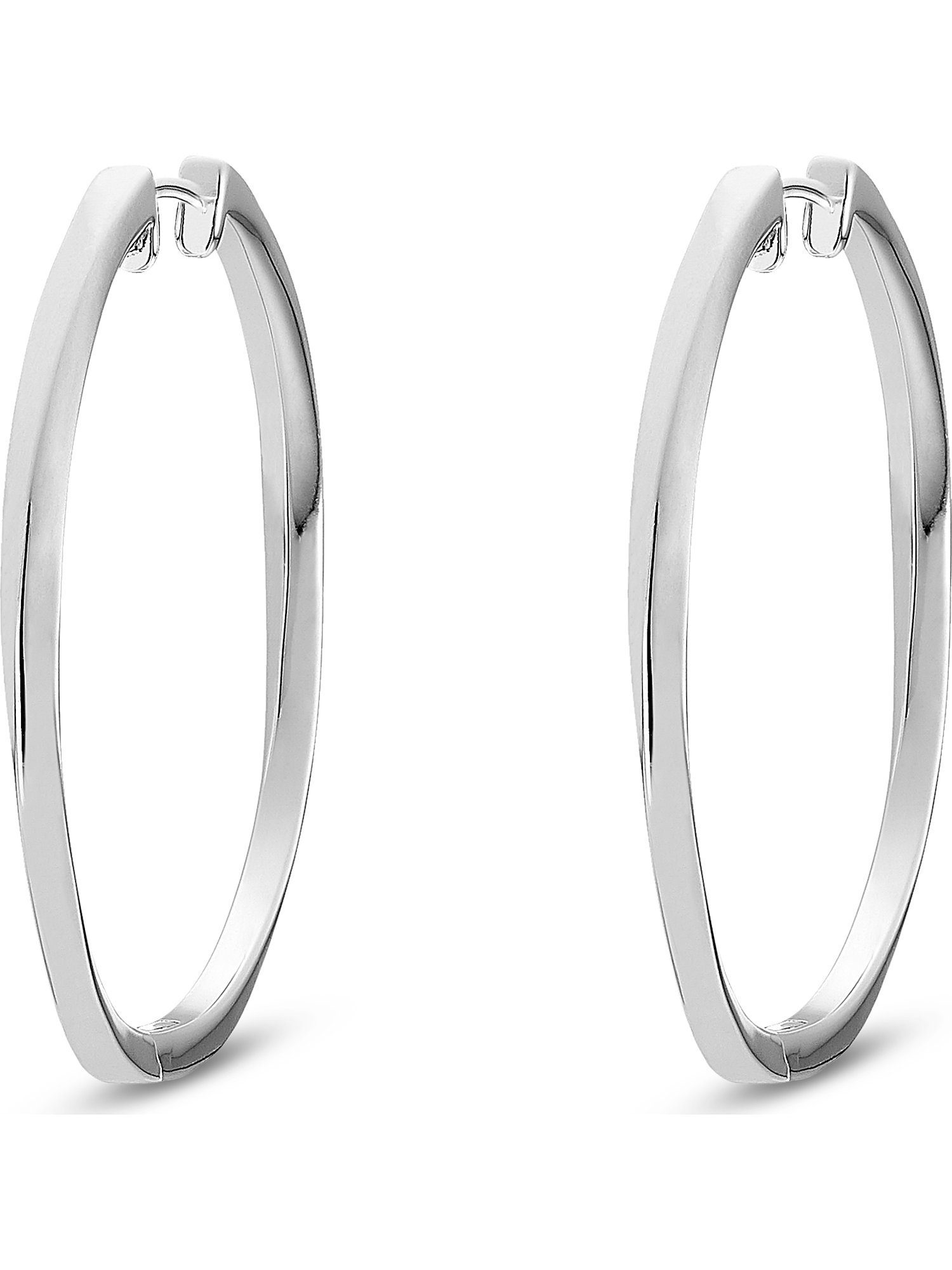 Paar Creolen JETTE Damen-Creolen 925er Silber rhodiniert