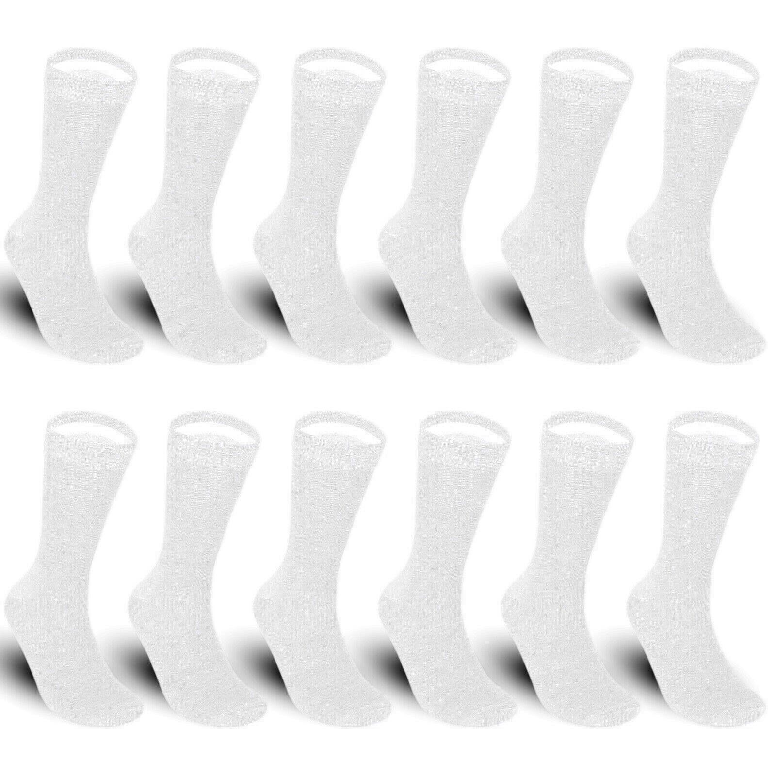 Socken Schwarz & TEXEMP Damen Komfortbund Basicsocken - Herren 12-Paar) Baumwolle 80% Weiß Paar Business Baumwolle, & 36 (Packung, 12