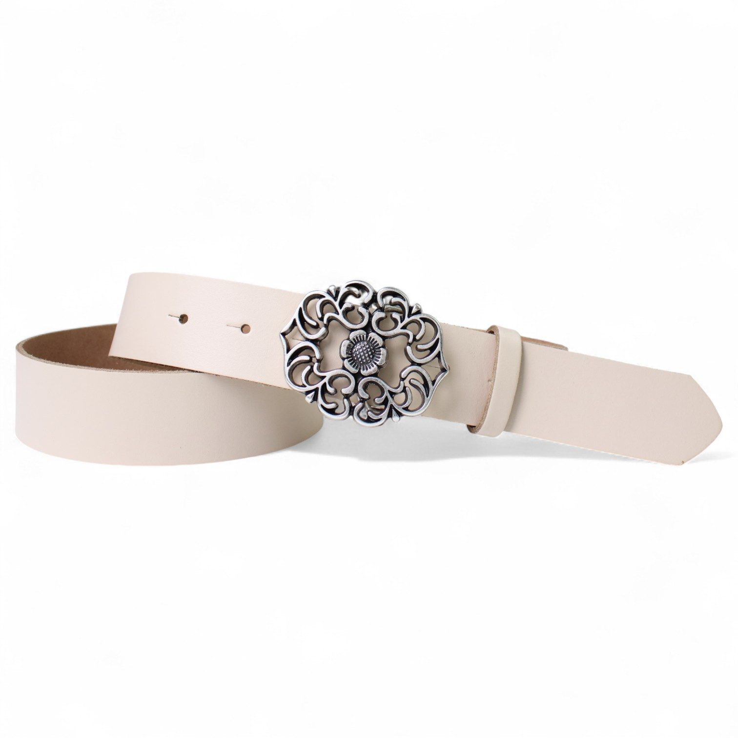 FRONHOFER Koppelgürtel Damen Rindsleder (1-St) florale Schnalle, wechselbar