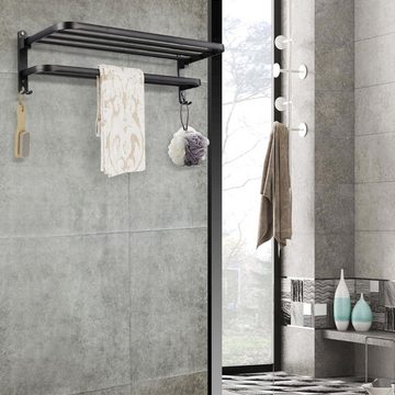 SEEZSSA Handtuchhalter Wandmontierter Handtuchhalter,Wandhandtuchhalter für Bad, Waschraum, Badetuchhalter aus hochwertigem Aluminium