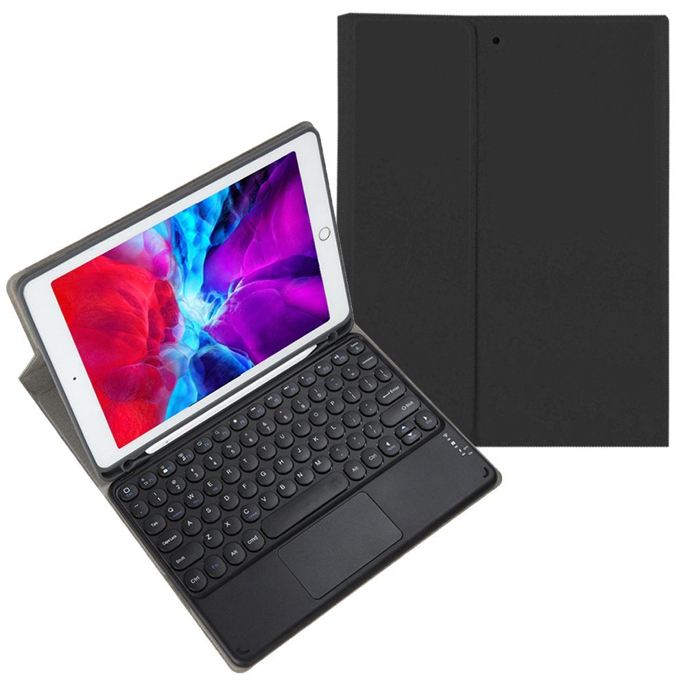 XIIW Laptop-Hülle Tastatur Hülle für iPad 10.2 Zoll Abnehmbarer Tastatur  mit Touchpad, Pencil Halter, QWERTZ Layout, für iPad(9/8/7.Gen), iPad Air 3  (IPAD NICHT INBEGRIFFEN)