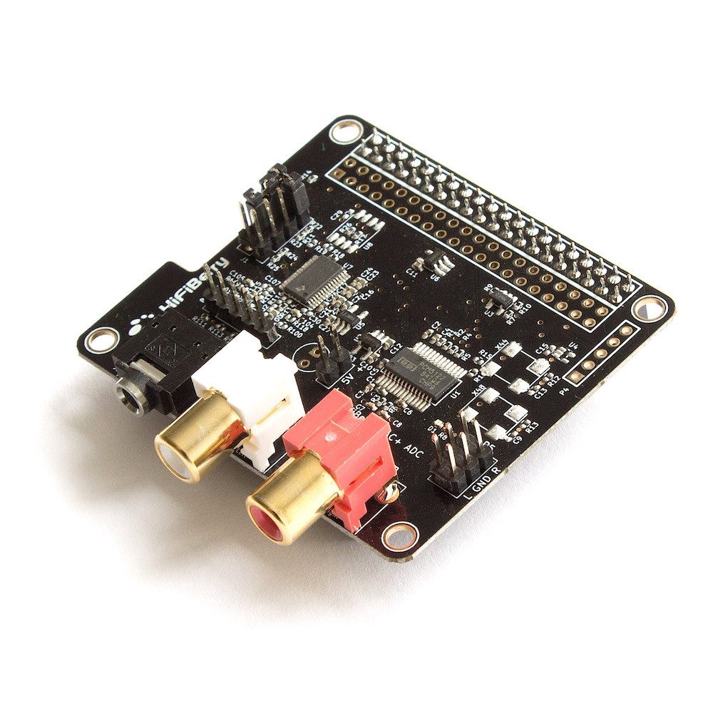 Audio-Board HiFiBerry DAC+ ADC, Soundkarte für Raspberry Pi mit Ein-/Ausgang
