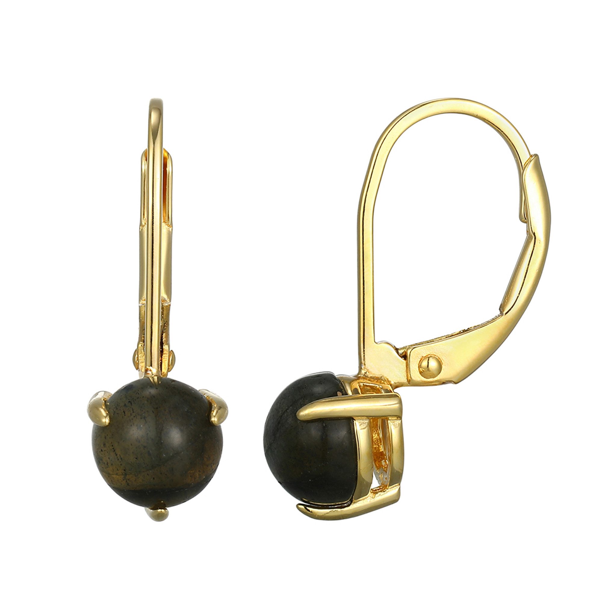 Cavill Ohrring-Set Ohrringe aus vergoldetem Silber mit Labradorit (2-tlg)