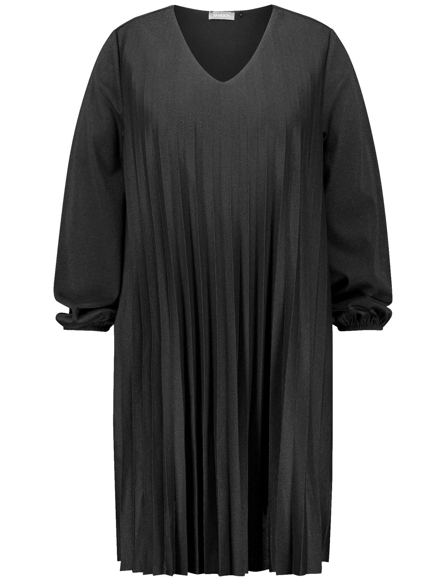 Samoon A-Linien-Kleid Softes Plisseekleid mit dezentem Glitzer-Effekt
