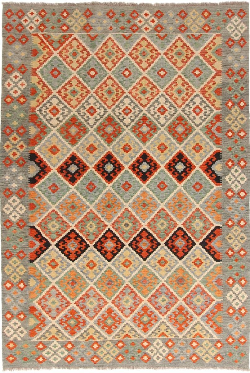 Orientteppich Kelim Afghan 210x304 Handgewebter Orientteppich, Nain Trading, rechteckig, Höhe: 3 mm