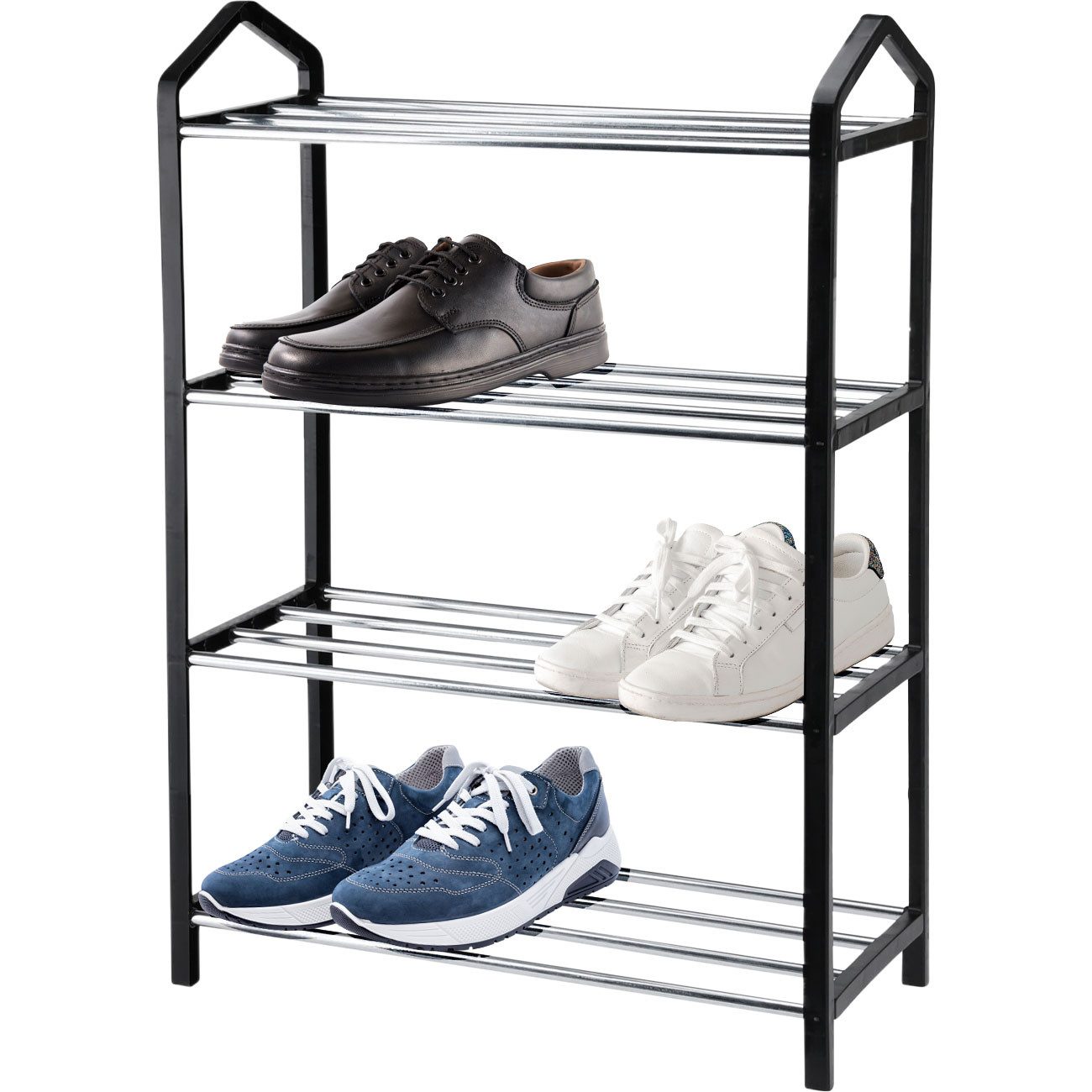 Storage solutions Schuhregal aus Metall: 4 Ebenen, stabil & platzsparend, 41.5x18.5x58.5cm