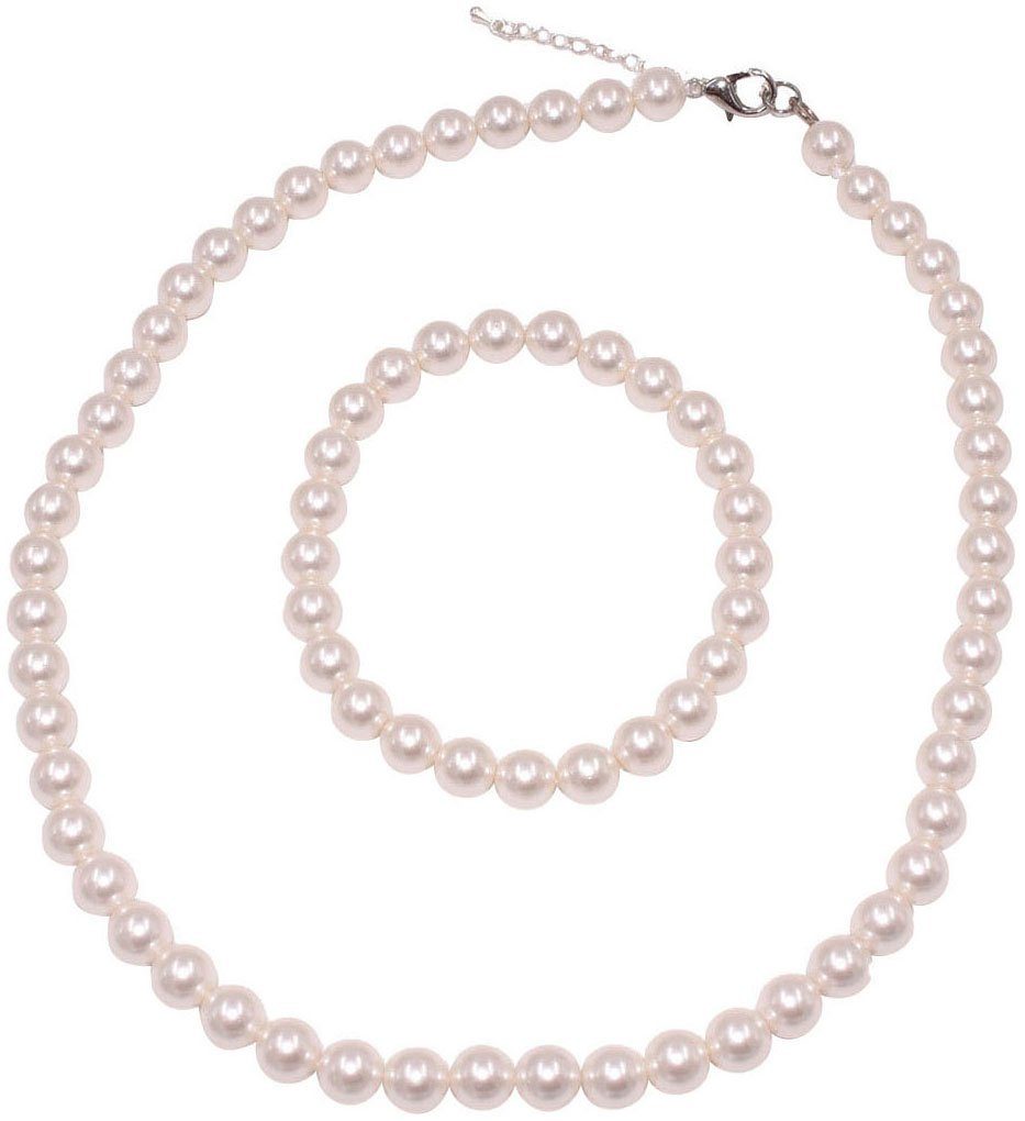 Firetti Ketten und Armband Set Multipack Schmuck Geschenk Schmuckset (Set, 2-tlg), Made in Germany - mit Muschelkernperle