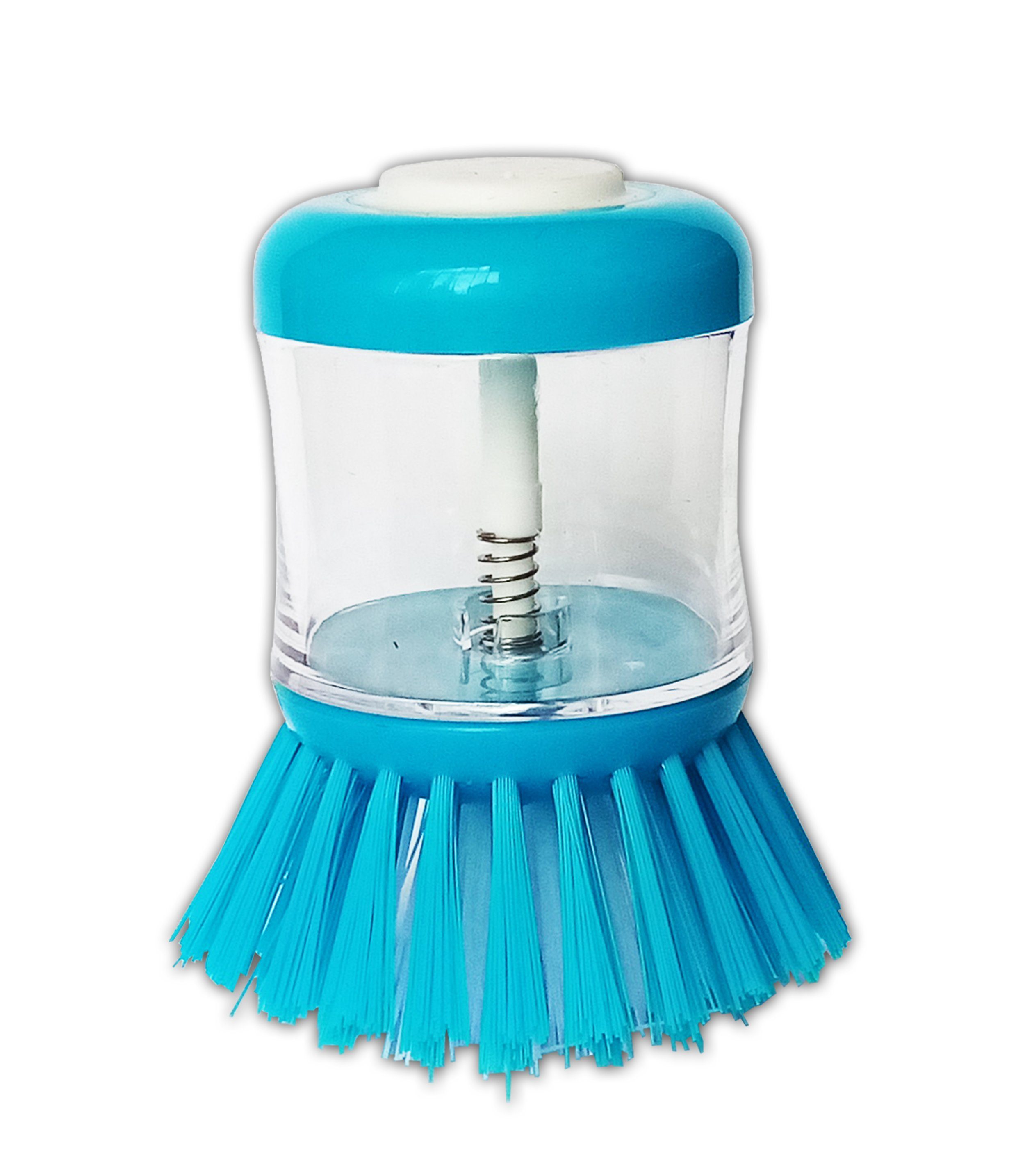 Reinigungsbürste SPÜLBÜRSTE mit Spülmittelbehälter Geschirrbürste Spülschwamm 98 (Blau), Topfbürste Bürste | Spülbürsten