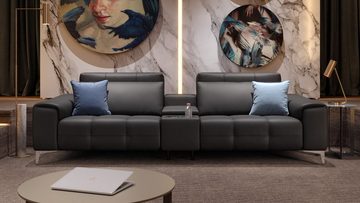 Sofanella Sofa Leder 2-Sitzer Kinosofa SALENTO in Braun XXL: 268 x 100 cm